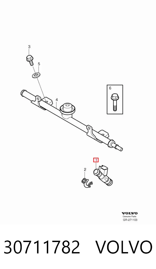 30711782 Volvo Injetor de injeção de combustível