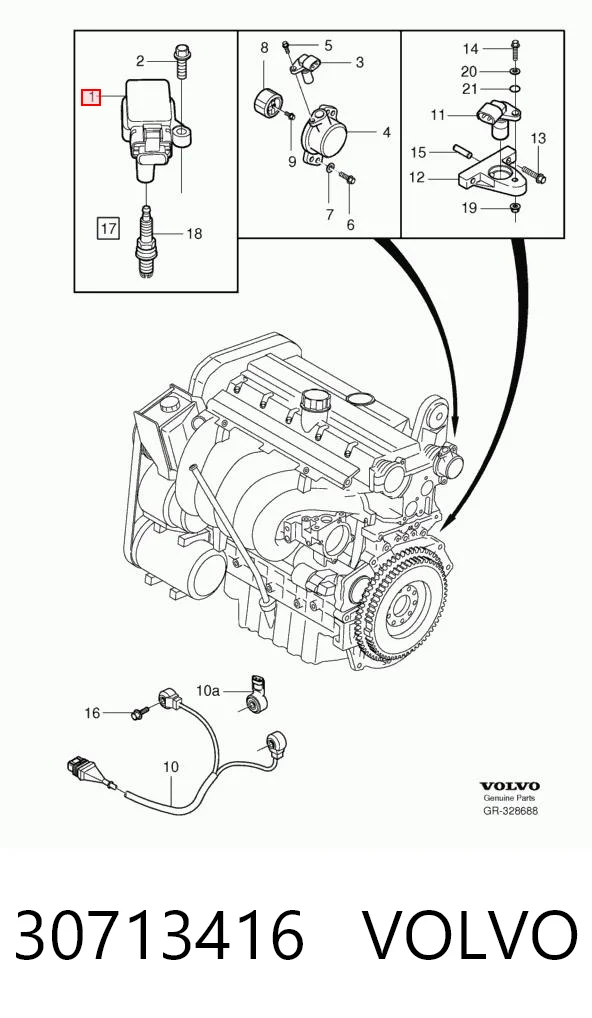 30713416 Volvo Bobina de ignição