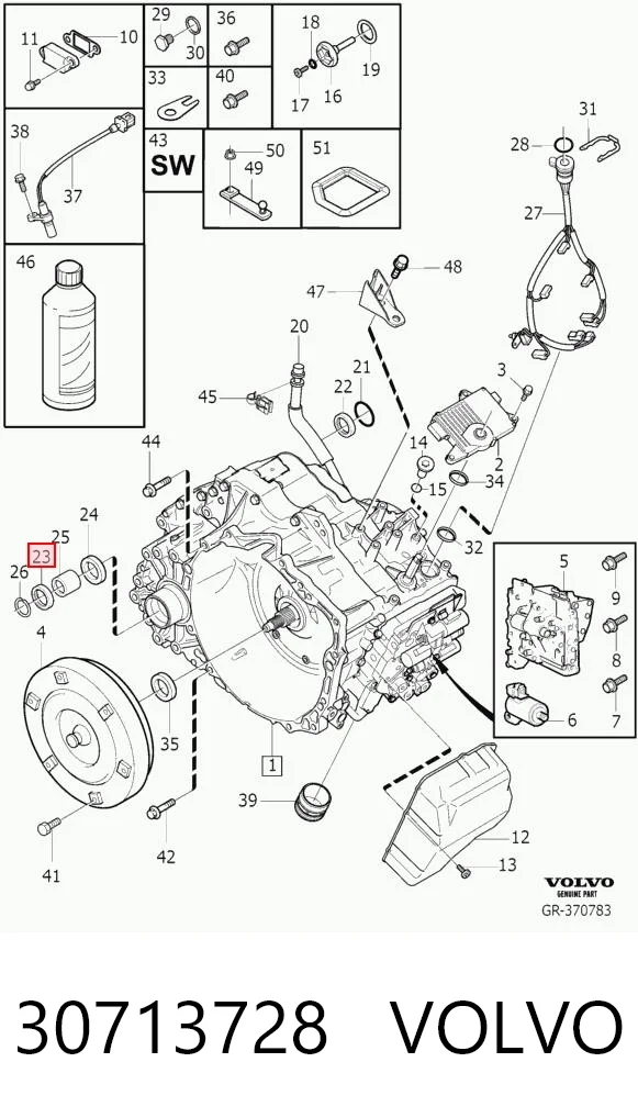 30713728 Volvo Bucim da Caixa Automática de Mudança (de árvore de saída/secundária)