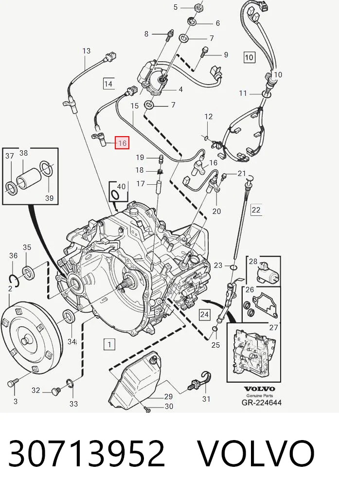30713952 Volvo Sensor de velocidade
