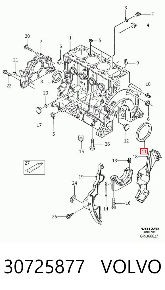 Vedação traseira de cambota de motor para Suzuki Grand Vitara  FT, HT