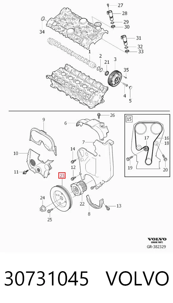 30731045 Volvo Polia de cambota
