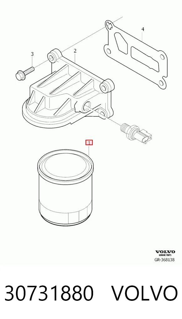 30731880 Volvo Filtro de óleo