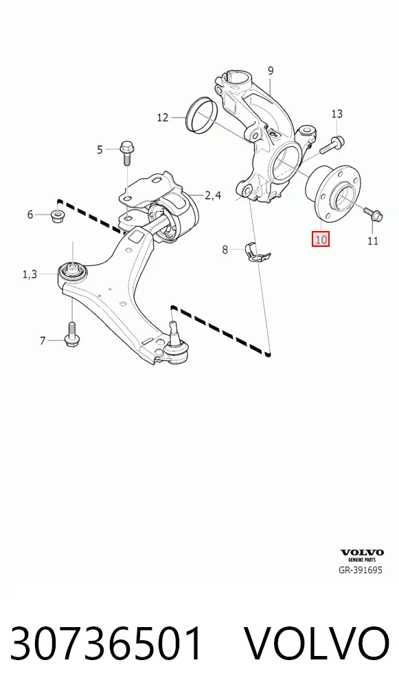 30736501 Volvo Cubo dianteiro