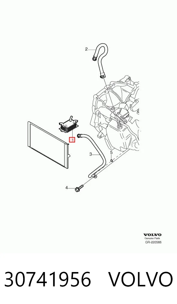 30741956 Volvo Radiador de esfriamento, Caixa Automática de Mudança