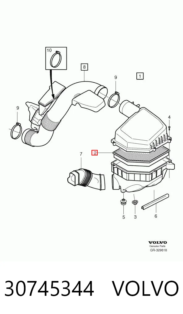 30745344 Volvo Filtro de ar
