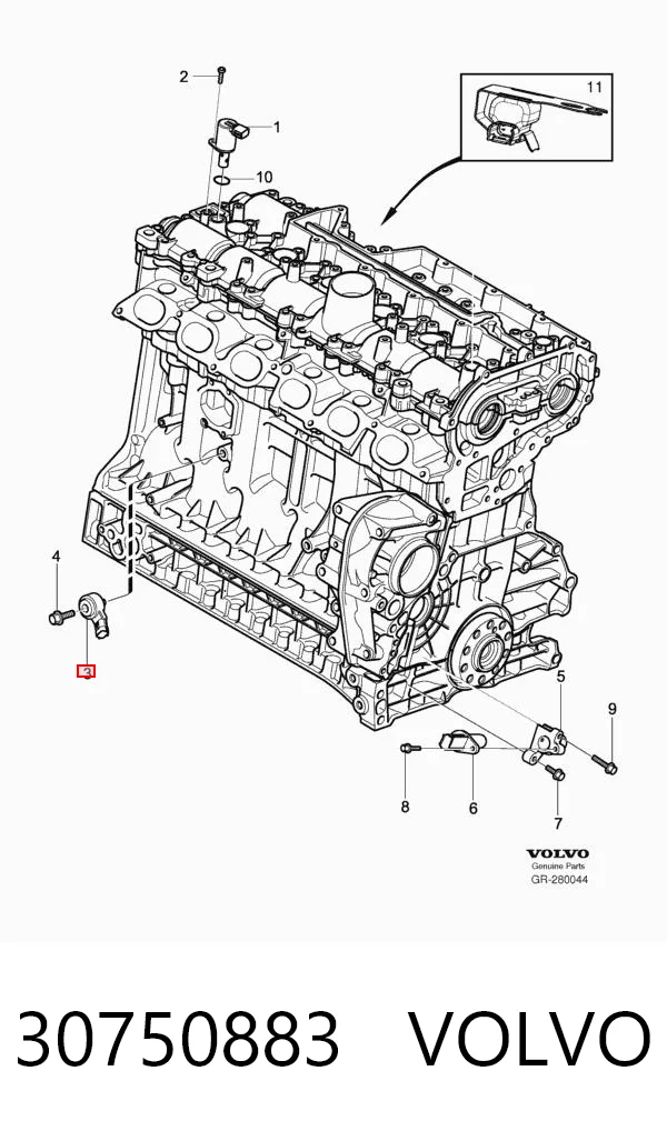 30750883 Volvo Sensor de detonação