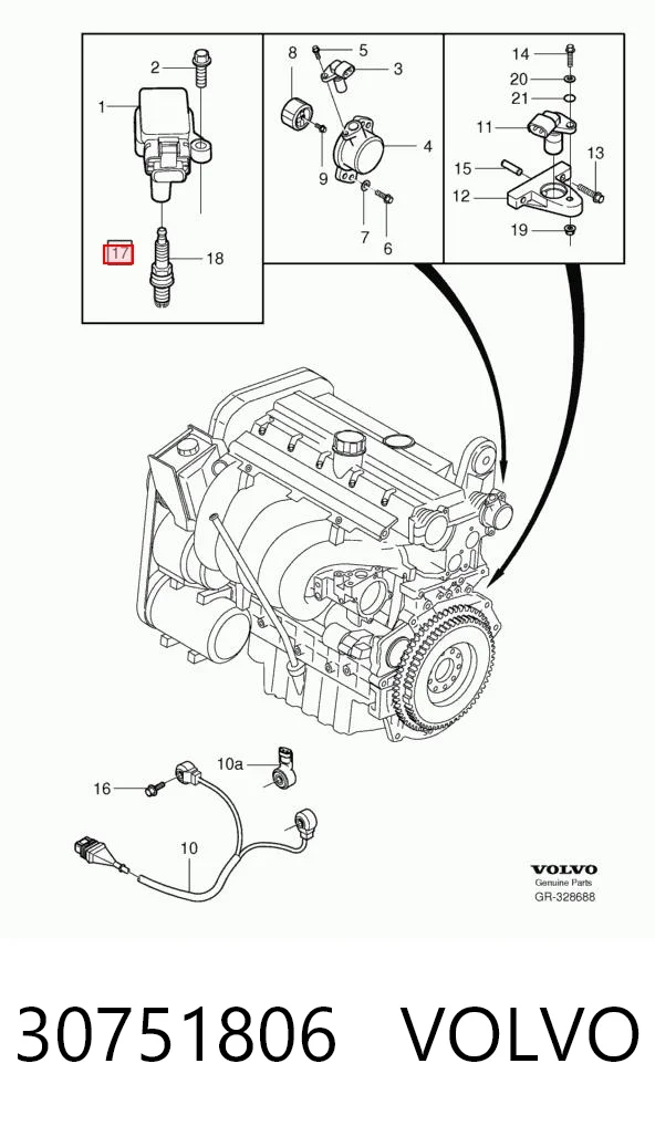 30751806 Volvo Vela de ignição