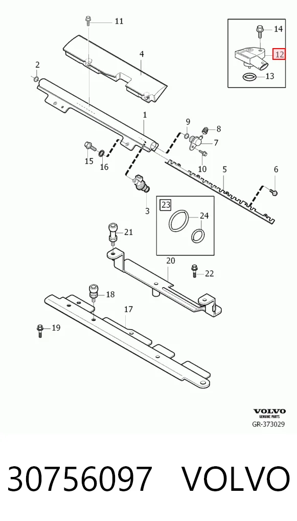 30756097 Volvo Sensor de pressão de supercompressão