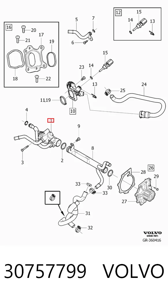 30757799 Volvo Termostato