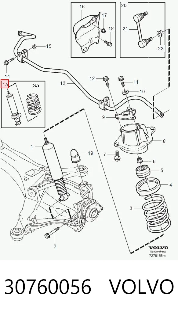 30760056 Volvo Amortecedor traseiro