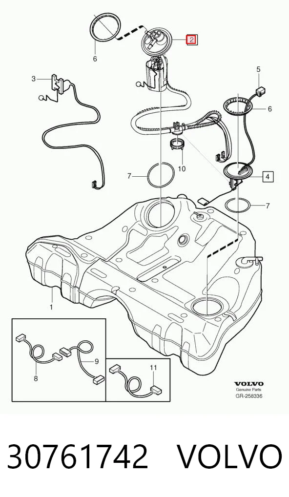  Módulo de bomba de combustível com sensor do nível de combustível Volvo XC90 SUV (2002 - 2015) 