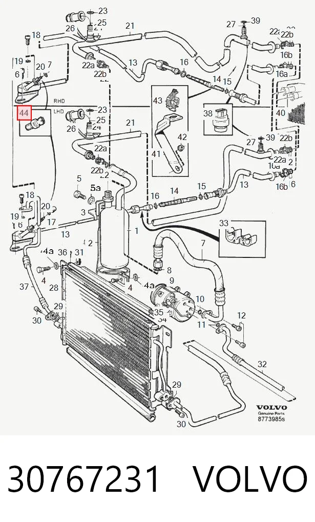30767231 Volvo Sensor de pressão absoluta de aparelho de ar condicionado