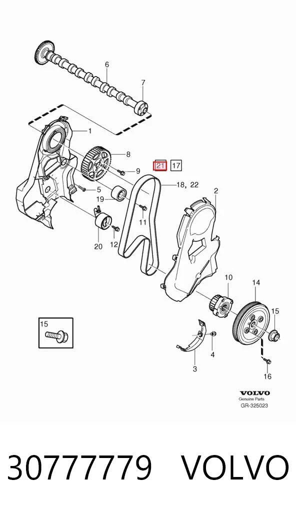 Compre Correia do mecanismo de distribuição de gás Volvo V40 