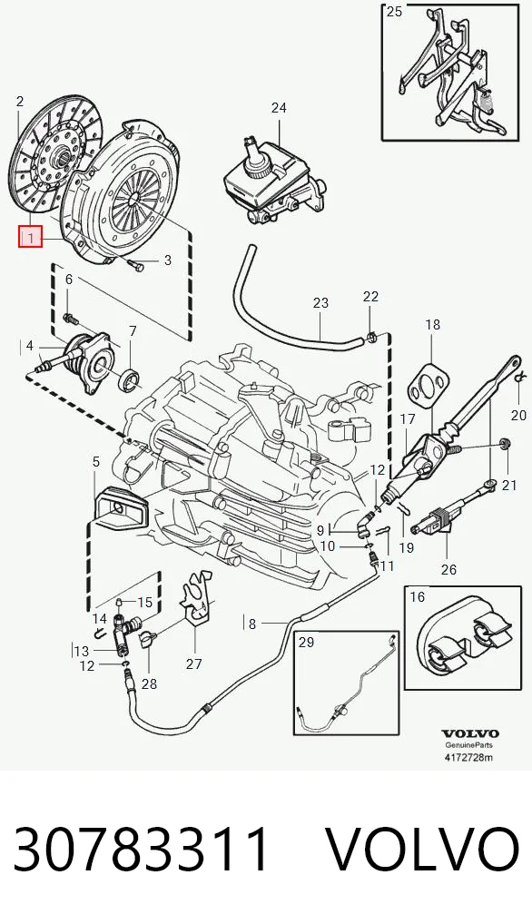 Kit de embraiagem (3 peças) Volvo XC90   ao melhor preço