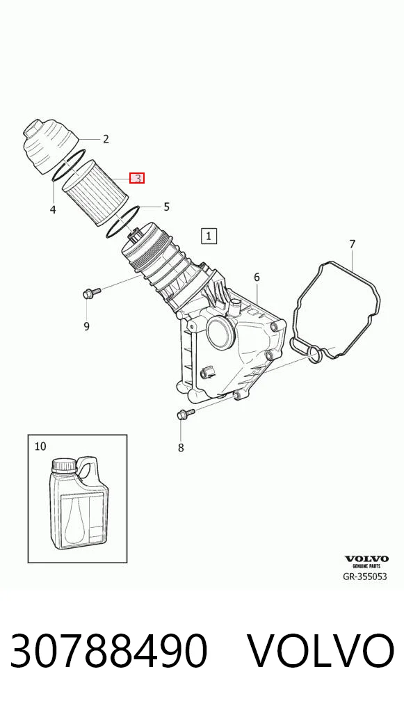 30788490 Volvo Filtro de óleo