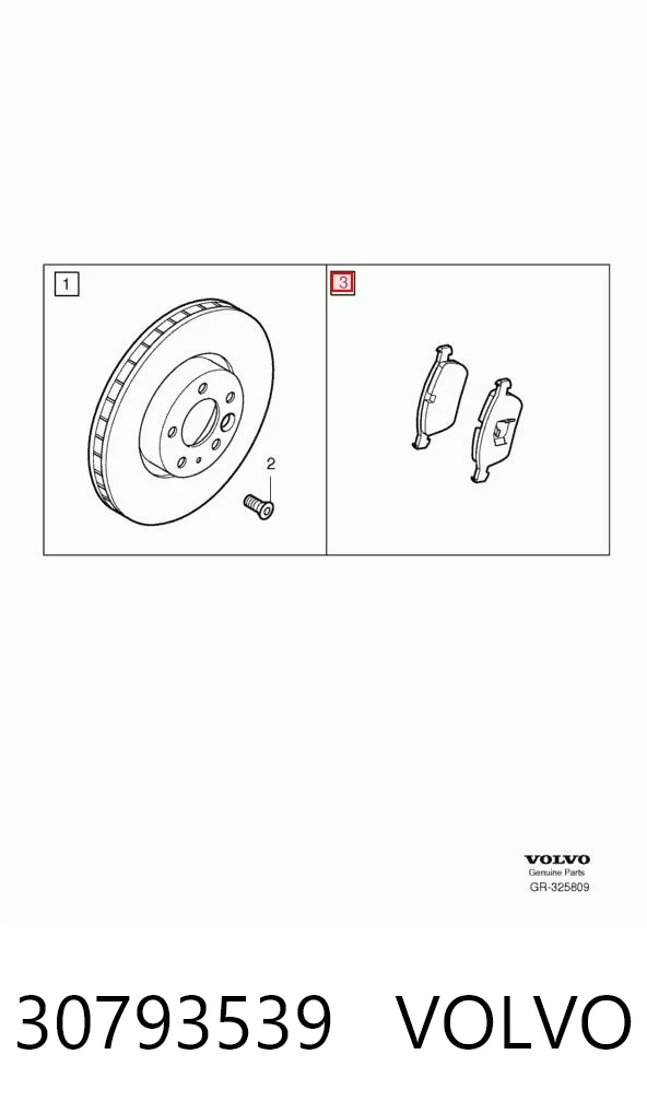 30793539 Volvo Sapatas do freio dianteiras de disco