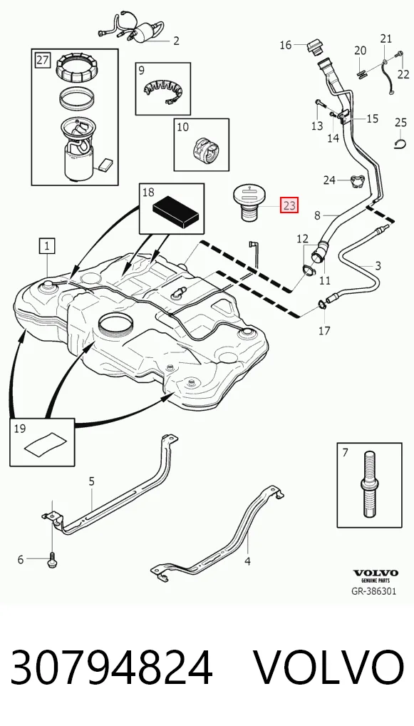 30794824 Volvo Filtro de combustível