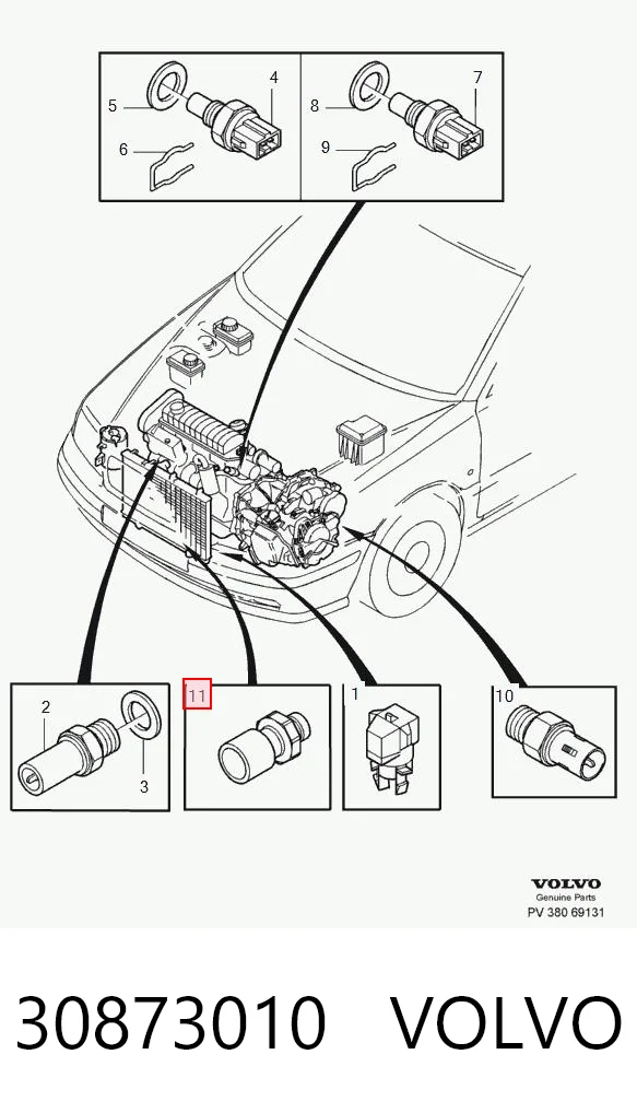 Sensor de temperatura do fluido de esfriamento (de ativação de ventilador do radiador) para Mitsubishi Space Star  DG0