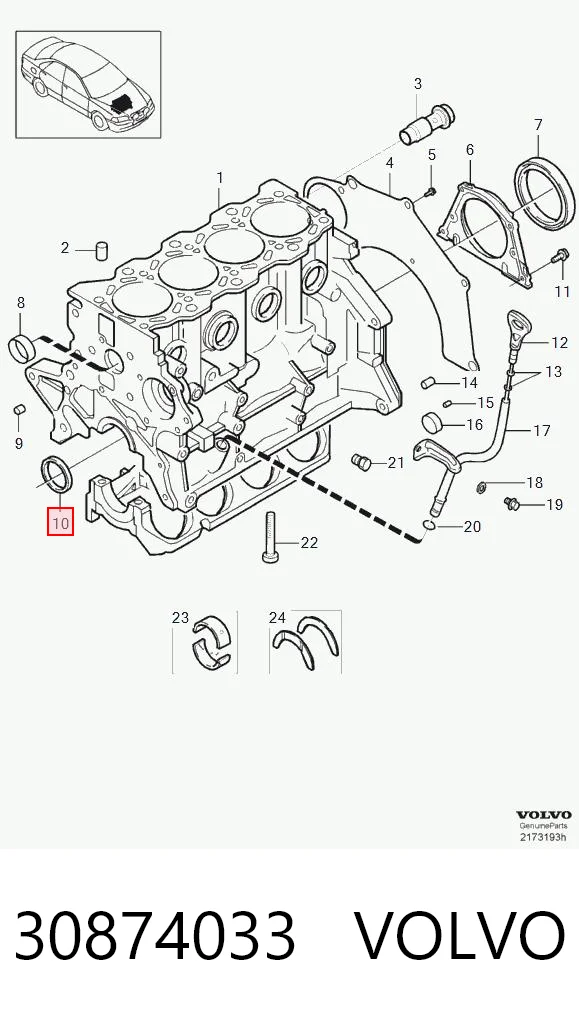Vedação dianteira de cambota de motor Hyundai/Kia 2142135001 preço, a partir de 6,79 USD