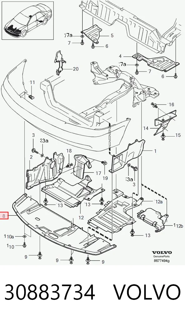 Isolamento de ruído da capota Volvo S40 I VS
