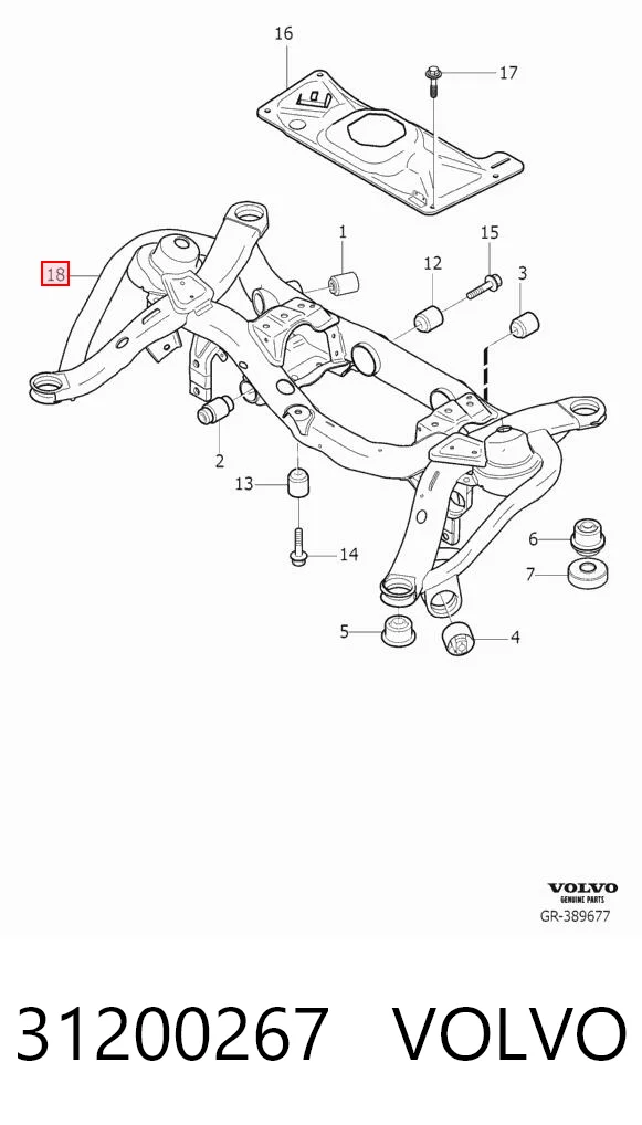 Viga de suspensão traseira (plataforma veicular) Volvo XC90 ao melhor preço