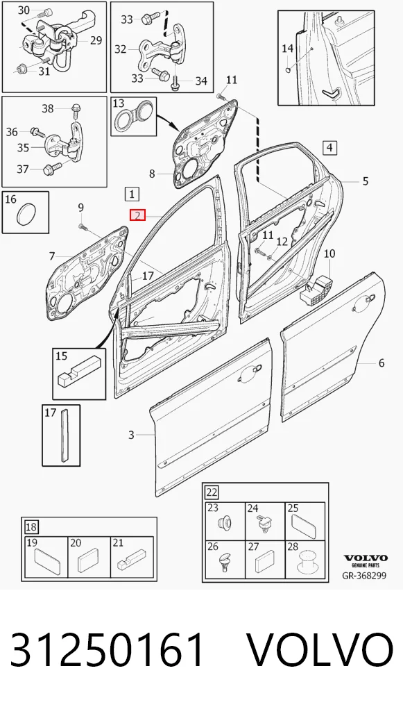 Porta dianteira esquerda para Volvo S40 II MS