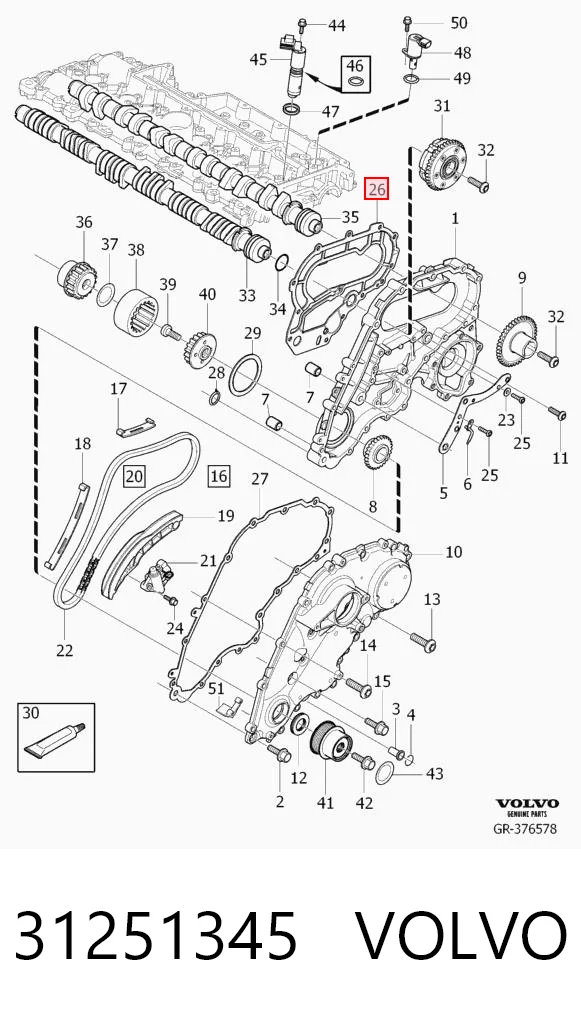 31251345 Volvo Polia do gerador