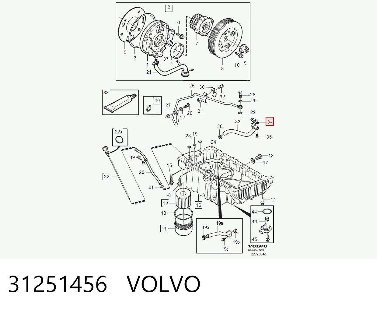 31251456 Volvo Vedante de mangueira de derivação de óleo de turbina