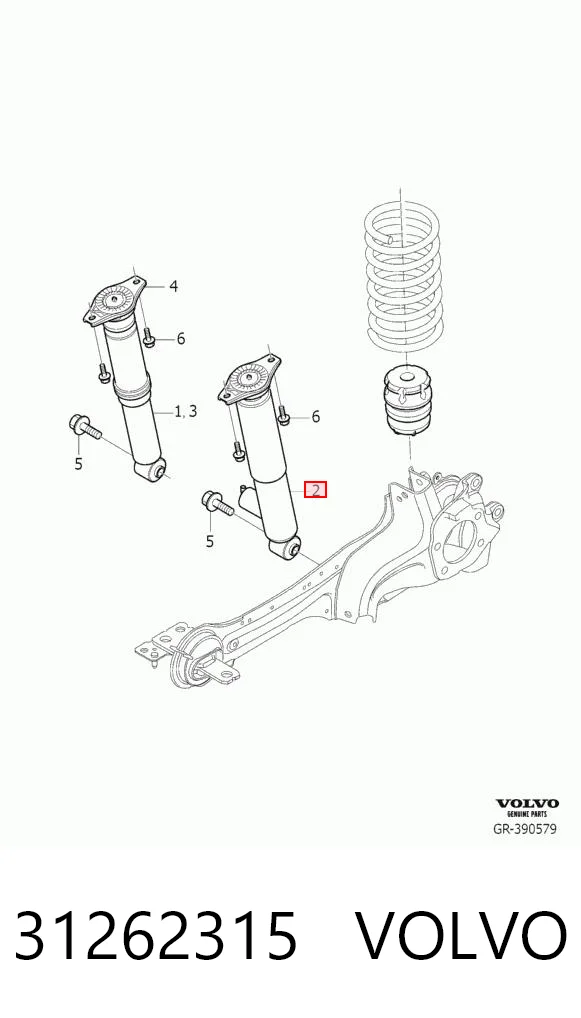 31262315 Volvo Amortecedor traseiro