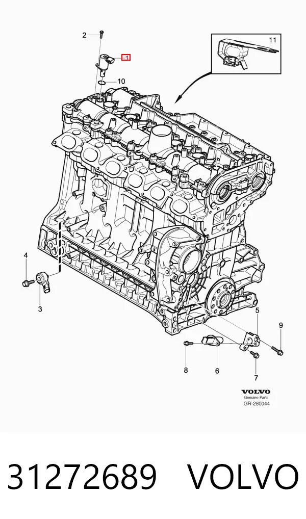 31272689 Volvo Sensor de posição da árvore distribuidora