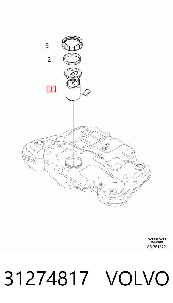 31274817 Volvo Módulo de bomba de combustível com sensor do nível de combustível
