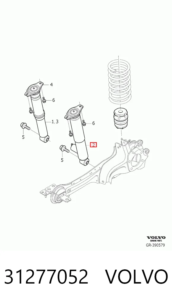 31277052 Volvo Amortecedor traseiro