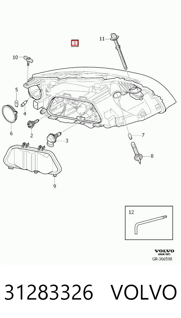Luz esquerda Volvo V40  525, 526 ao melhor preço