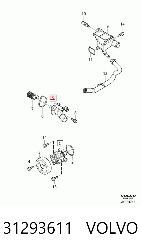 31293611 Volvo Termostato
