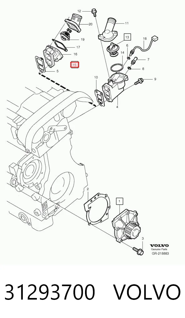 31293700 Volvo Termostato