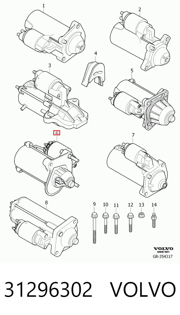 31296302 Volvo Motor de arranco
