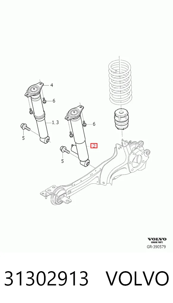 31302913 Volvo Amortecedor traseiro