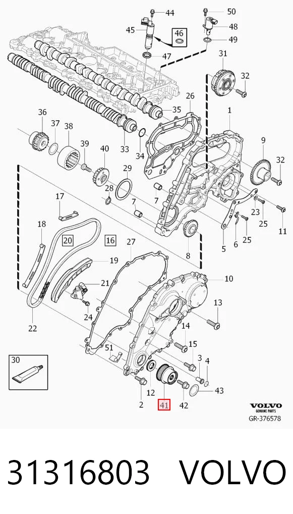 31316803 Volvo Polia do gerador