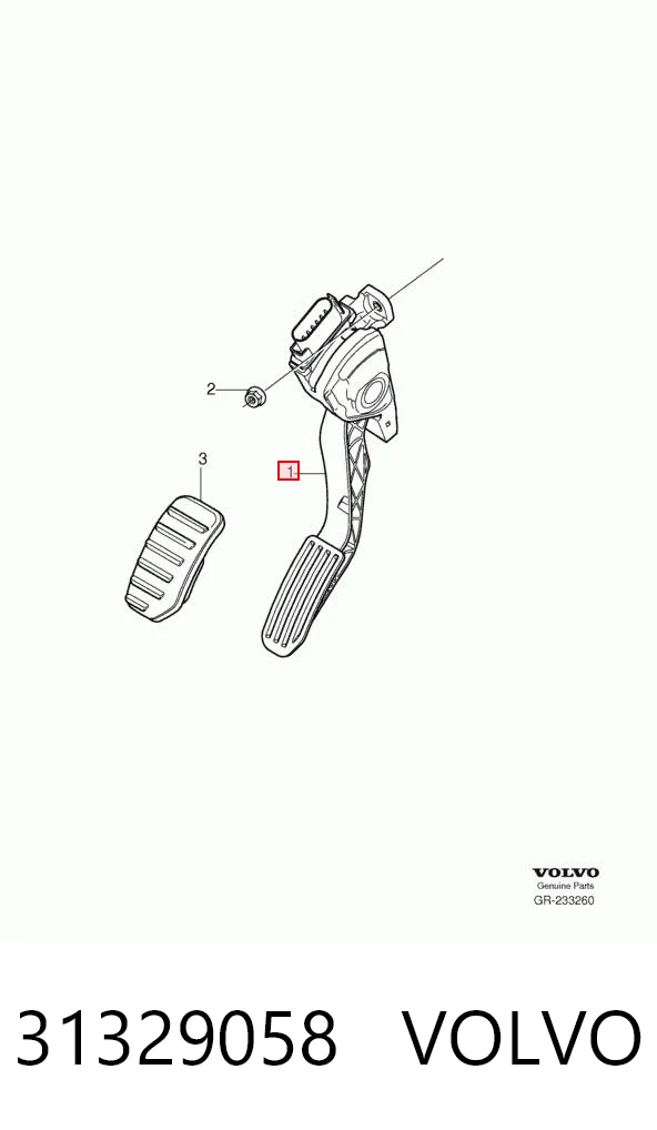 Pedal de gás (de acelerador) para Volvo S80 II AS, AR