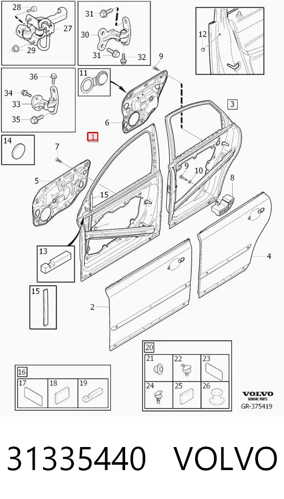 Porta dianteira esquerda Volvo S40 II MS ao melhor preço