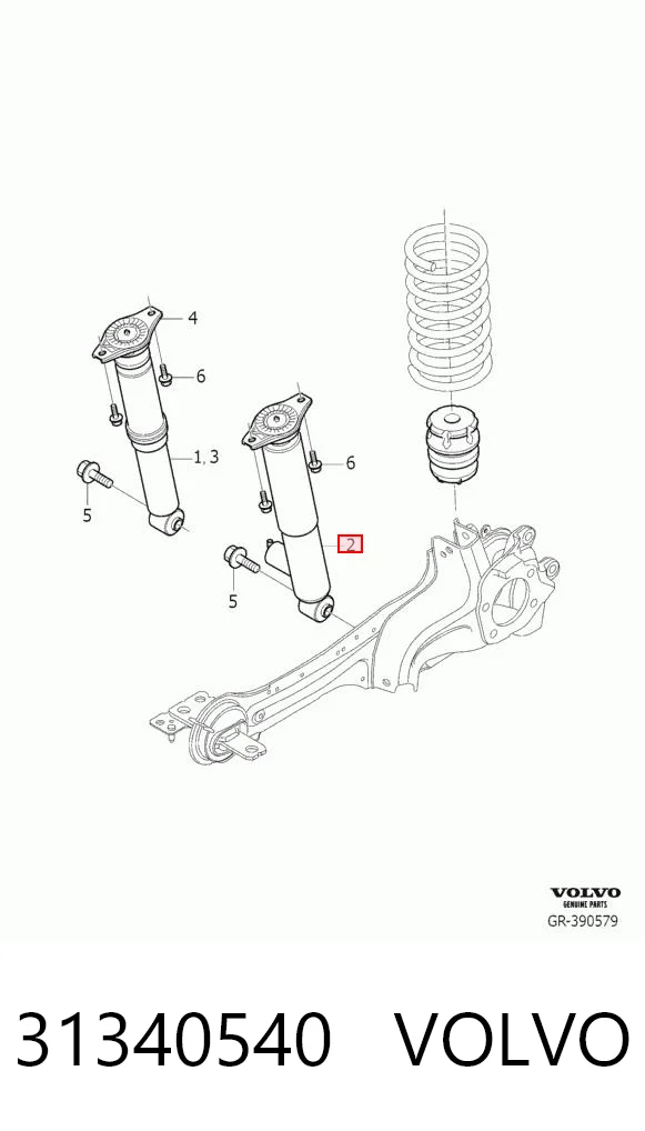 31340540 Volvo Amortecedor traseiro