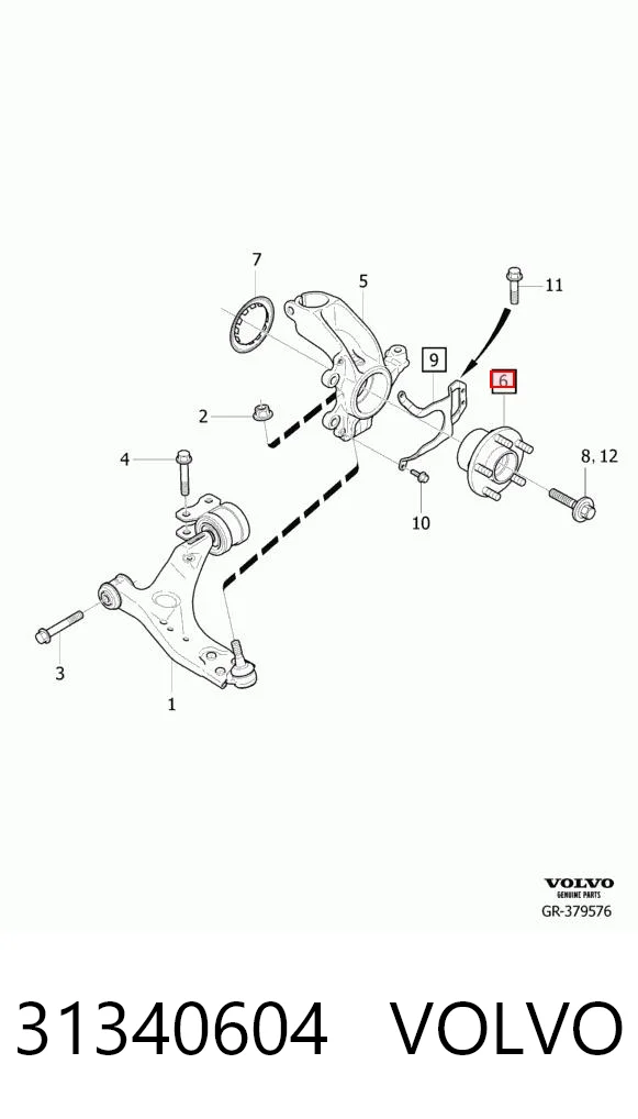 31340604 Volvo Cubo dianteiro