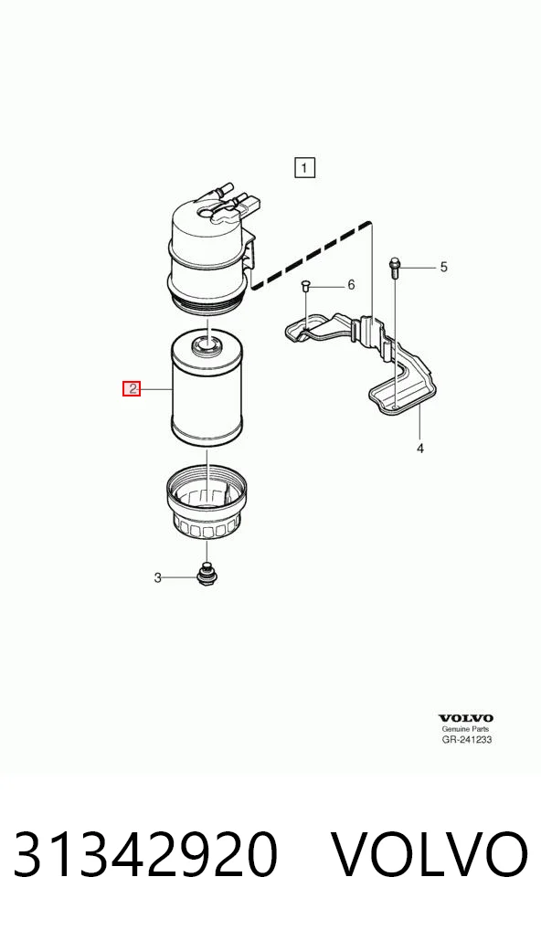 31342920 Volvo Filtro de combustível