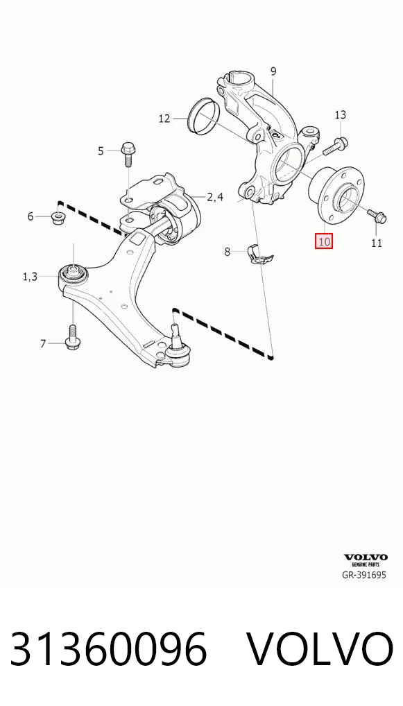 31360096 Volvo Cubo dianteiro