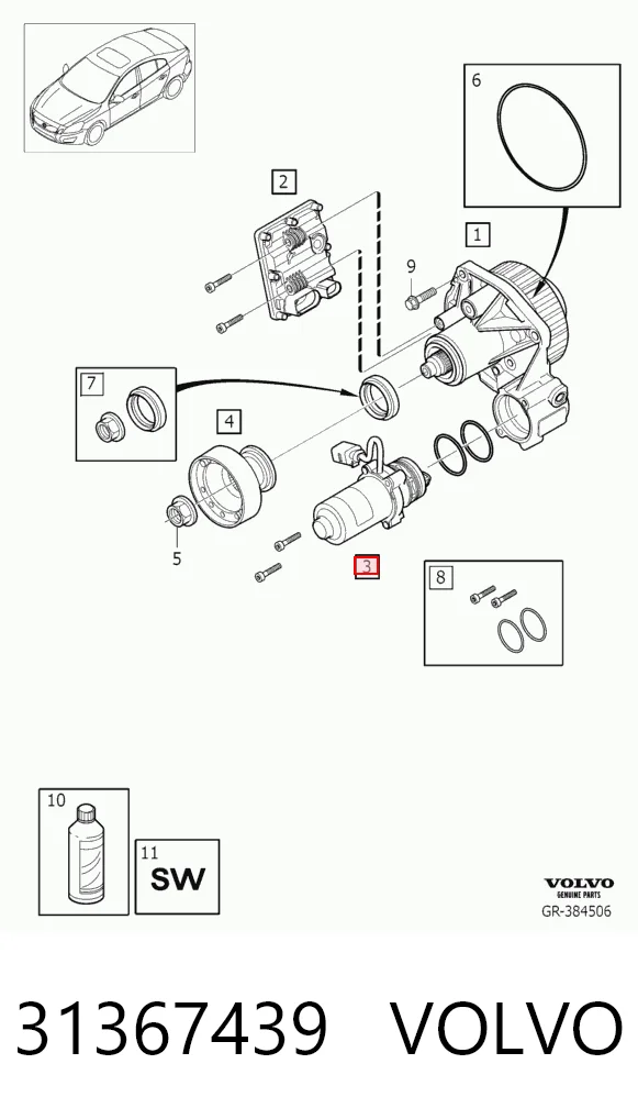 31367439 Volvo Bomba de acoplamento Haldex