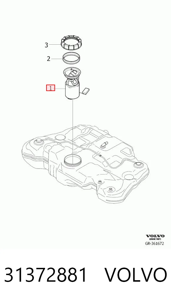 31372881 Volvo Módulo de bomba de combustível com sensor do nível de combustível