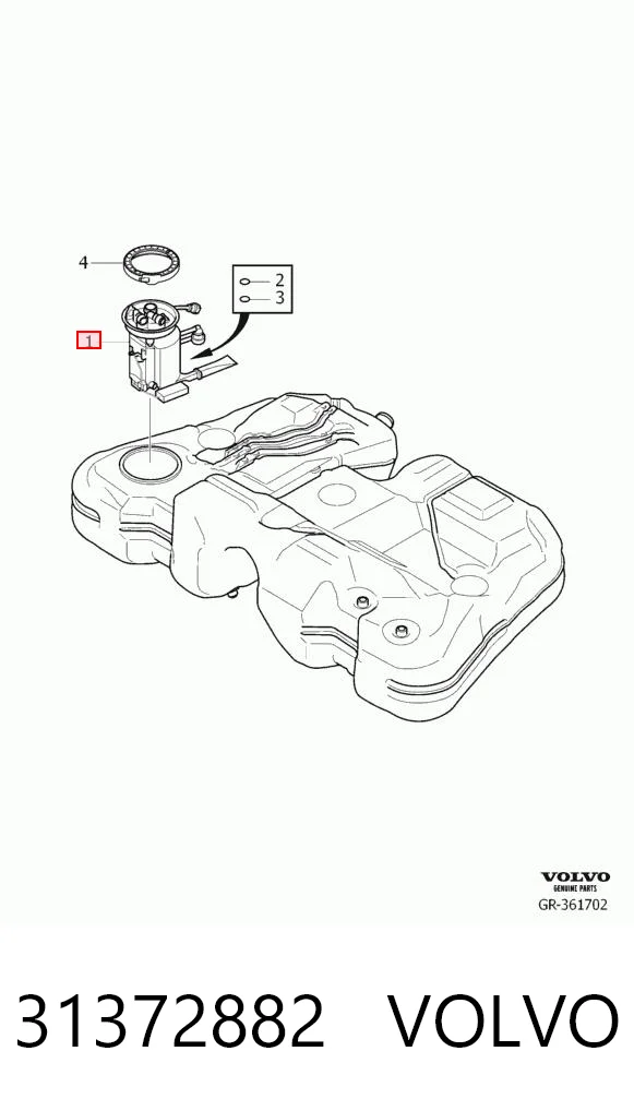 31372882 Volvo Módulo de bomba de combustível com sensor do nível de combustível