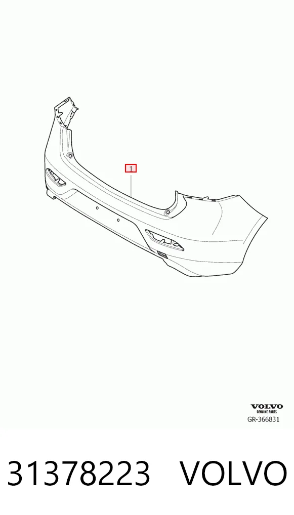 Pára-choque traseiro Volvo V40  525, 526