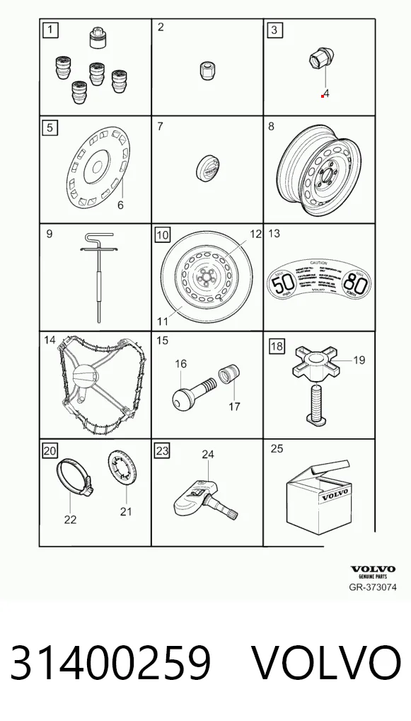 Porca de roda Fiat/Alfa/Lancia K06502738 preço, a partir de 12,66 USD